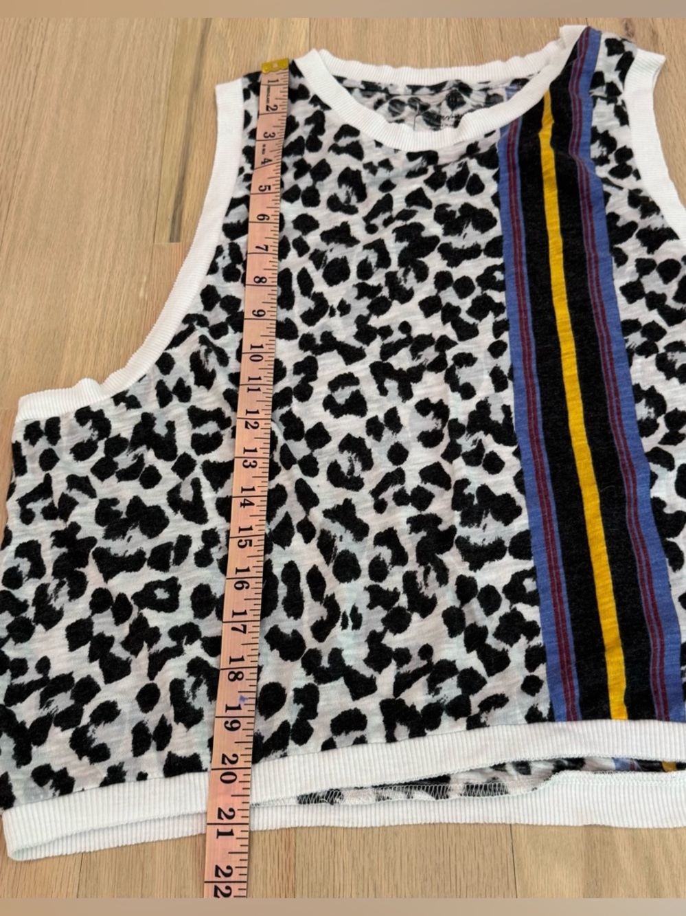 NEW Free People M Love Printed Tank Top NWT Black Combo - Picture 5 of 9